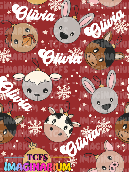 Custom Printery - LIMITED Christmas Animal Names Option 2 - CUSTOM NAMES