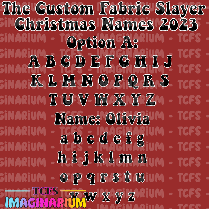 Custom Printery - LIMITED Christmas Animal Names Option 1 - CUSTOM NAMES