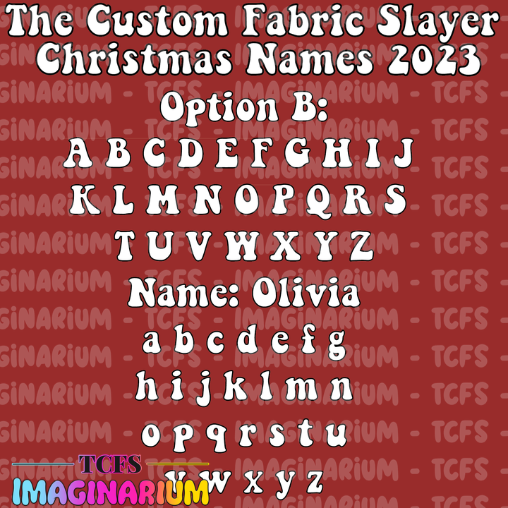 Custom Printery - LIMITED Christmas Animal Names Option 1 - CUSTOM NAMES