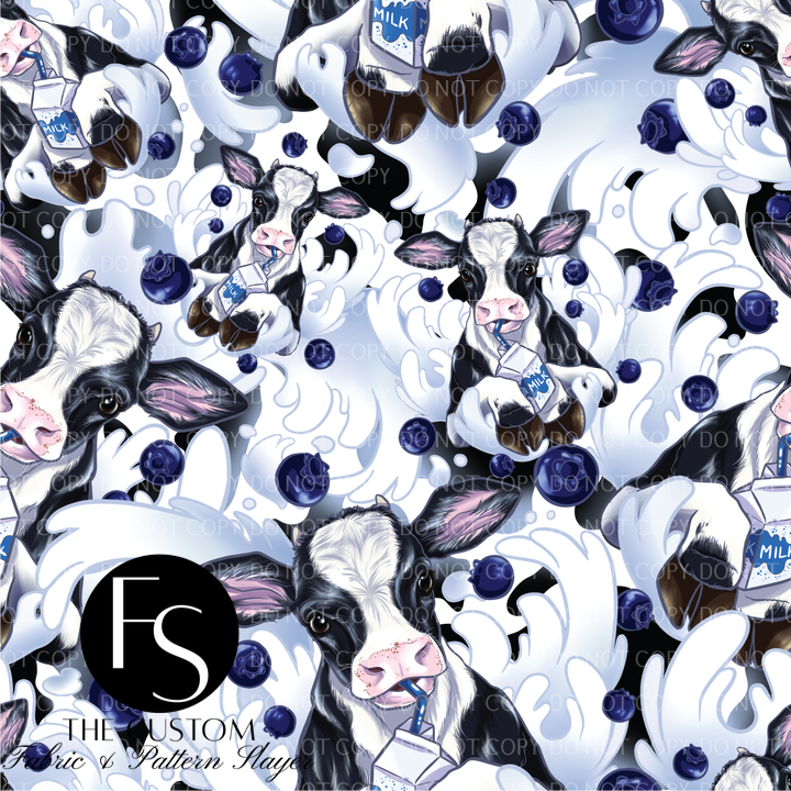 Blueberry Cows - PAWSITIVEPAINTS – The Custom Fabric Slayer