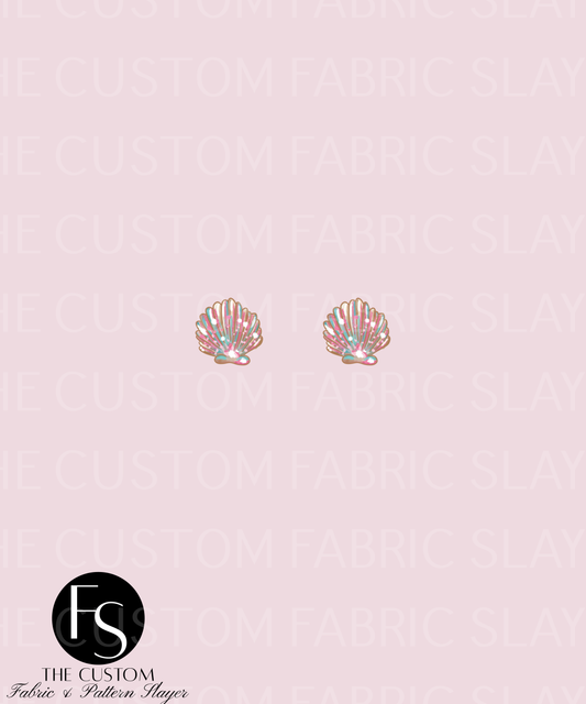 Pink Floral Shells C - LYSSDOODLES Panel