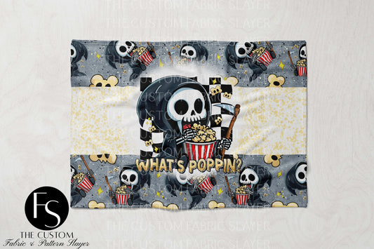 The Custom Fabric Slayer Blankets - Whats poppin' Reaper - SPOOKYSQUAD