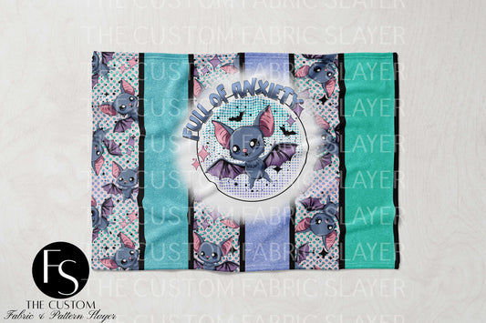 The Custom Fabric Slayer Blankets - Anxiety Bat - SPOOKYSQUAD