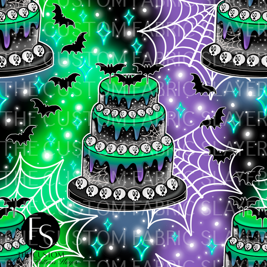 Spooky Birthday Cake - ILLUMINATEDINKDIGITAL