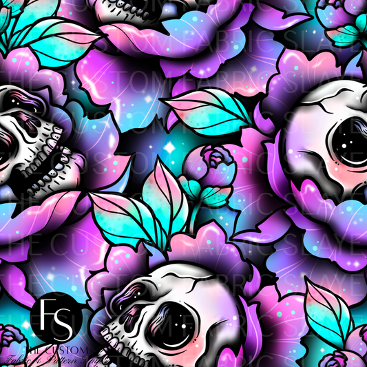 Neon Skull Flowers - MILKTEEF