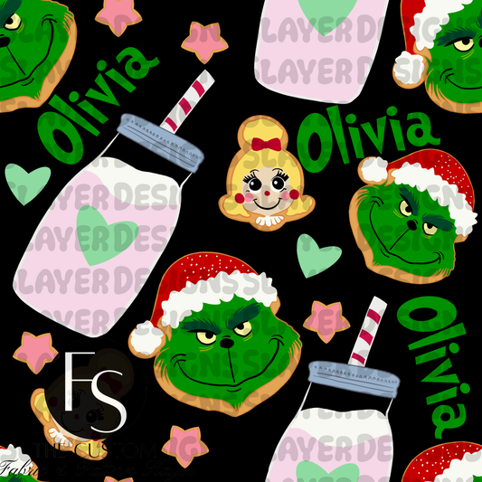 Custom Printery - LIMITED Christmas Grinch Cookies Names - CUSTOM NAMES